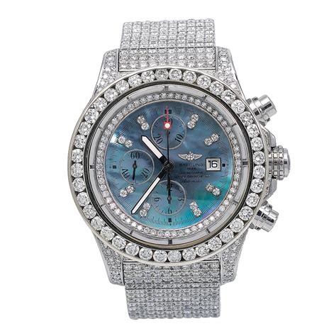 iced out breitling cheap|Diamond Breitling Watches for Men .